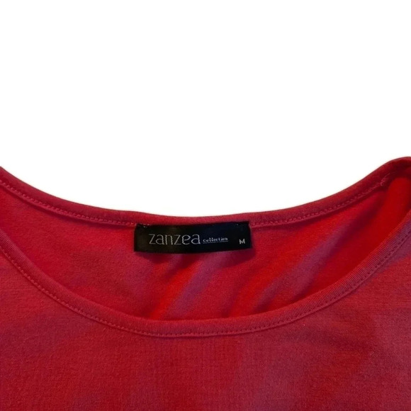 ZANZEA Women Casual Crochet Lace Patchwork Irregular Solid Color Top SZ M - Picture 3 of 4